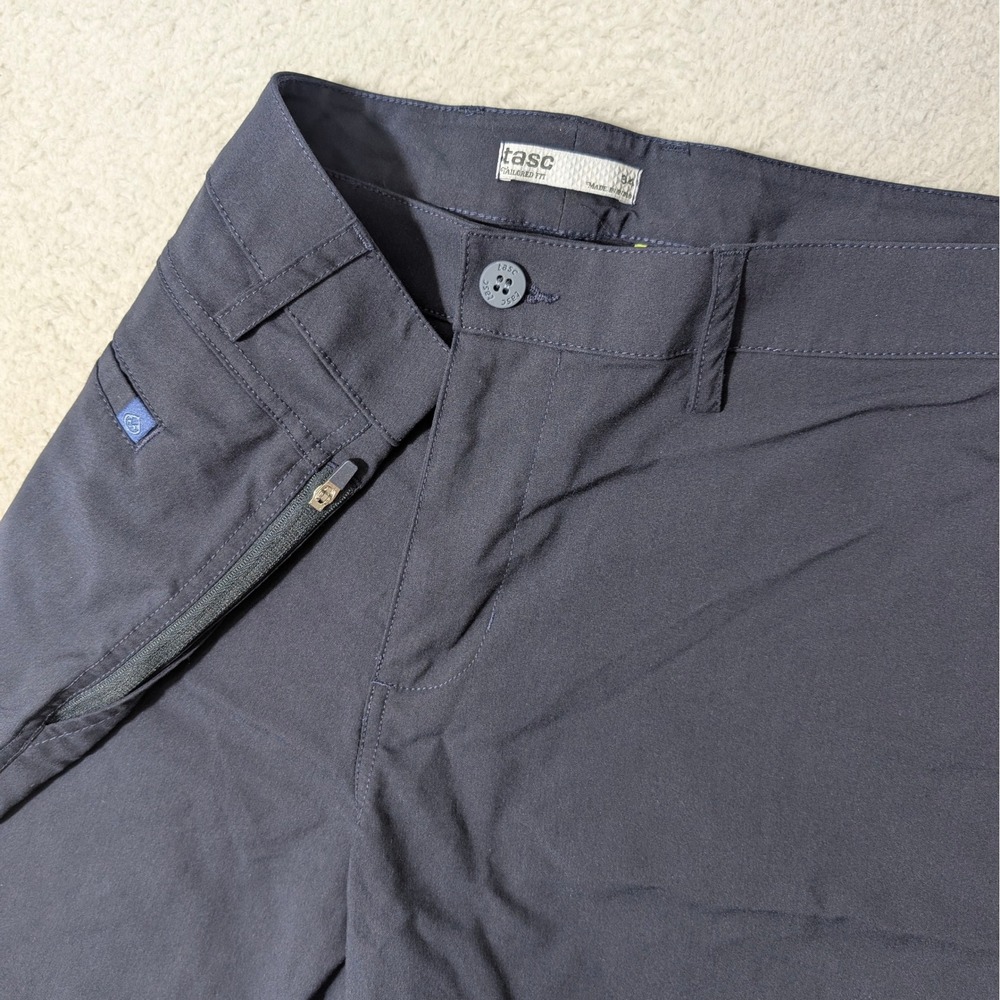 tasc Performance Shorts Mens 34/7 Navy Blue Tailored Fit Stretch Golf TM 630